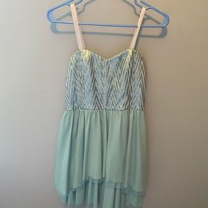Super cute teal formal dress!!